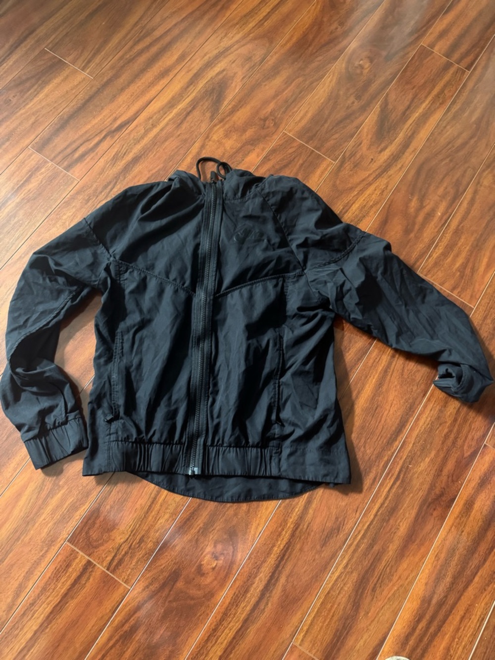 Nike Black Hooded Lightweight Windbreaker Jacket